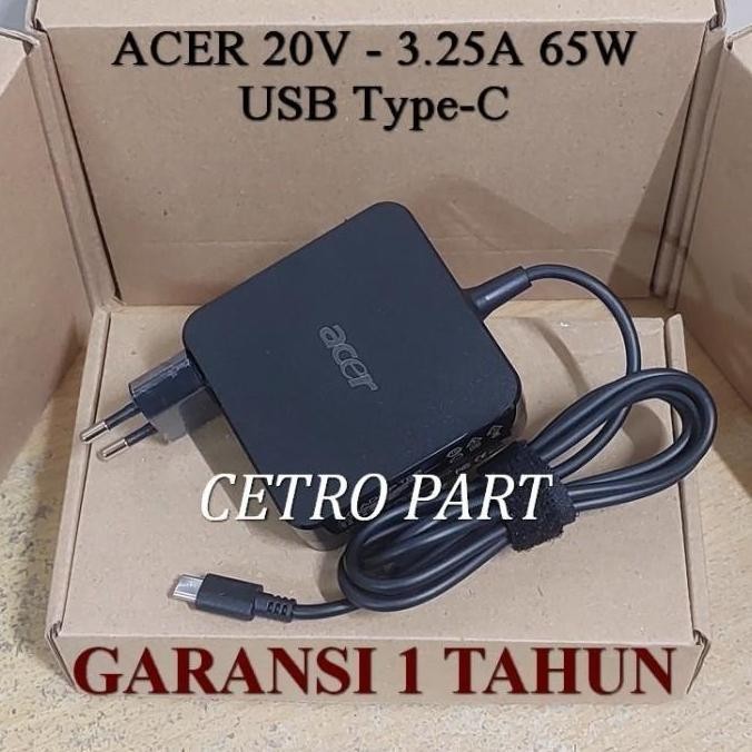 Adaptor Charger 65W For Acer Aspire 5 Spin 14 A5SP14 A5SP14-51MTN 20V 3.25A Type-C -NEW