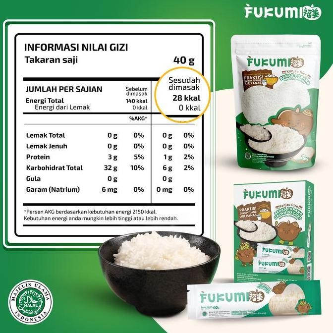 

FUKUMI Beras Porang Kardus Isi 24 Box - Konjac Rice P88
