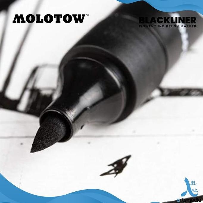 

Spidol Permanen Molotow Blackliner Brush Pigment Ink Permanent Marker New Stok