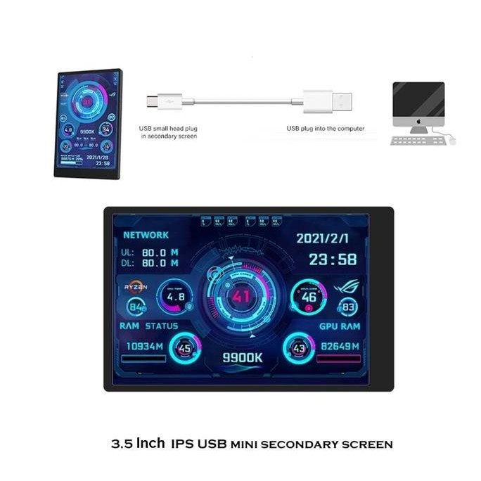 TERBARU - Layar Mini Komputer PC IPS 3.5 Inch CPU GPU HDD HLFEC HL-3