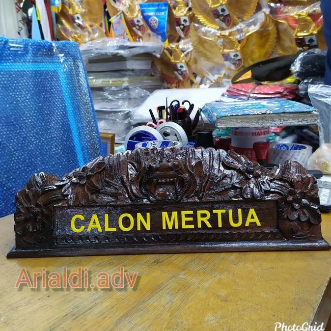 

Papan Nama Meja Motif Barong New Stok