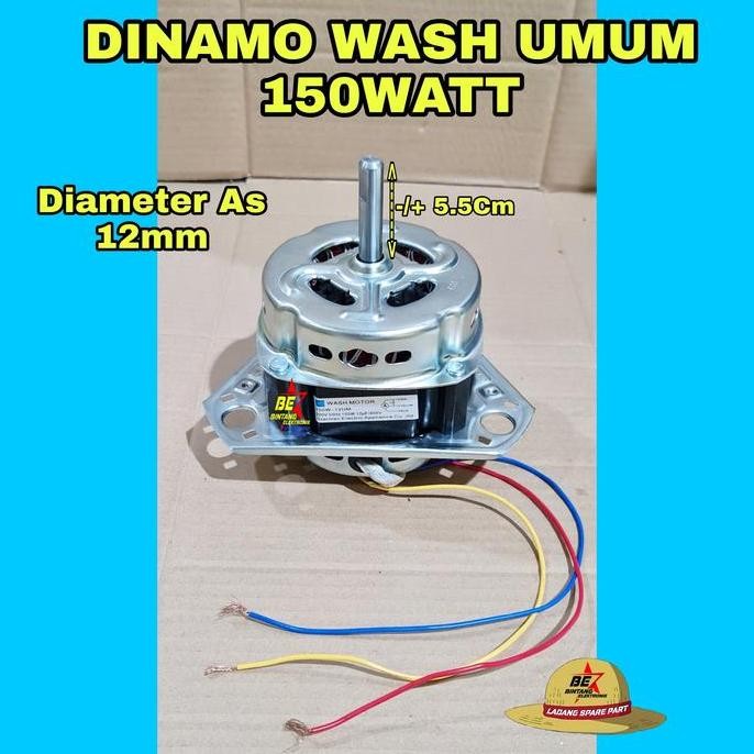 NEW Dinamo Wash 150W Motor Pencuci Mesin Cuci Aqua Sanken Panfila Midea