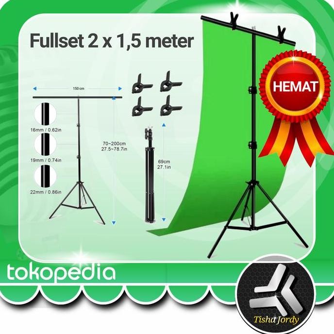 Paket Green Screen Chroma Key Greenscreen Background Studio Photografi