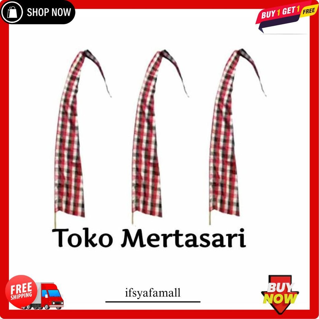 Bendera Umbul Umbul Bali Poleng 3 M Original Produk