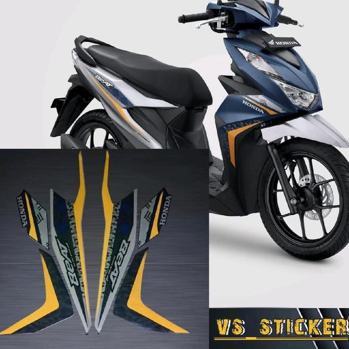 STRIPING STICKER LIST BODY STANDART MOTOR HONDA BEAT DELUXE ISS 2021 2022 Motorcycle Sepeda