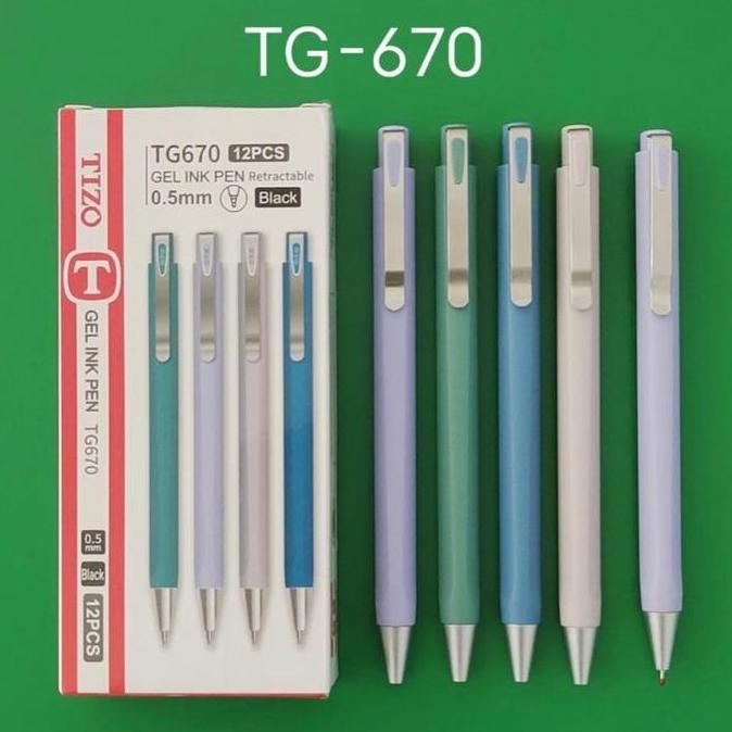

Bolpen Gel Tizo Tg670 / Tg670 Retractable Gel Pen 0.5Mm New Stok