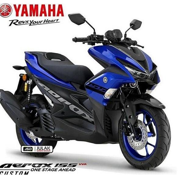 Striping Stiker Motor Yamaha Aerox 155 2018 Biru