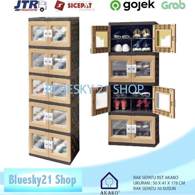BEBAS ONGKIR - LEMARI SEPATU + KACA / LEMARI KACA AKAKO / LEMARI SEPATU AKAKO MURAH