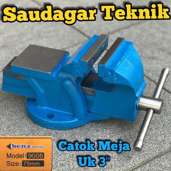 Ragum Catok Meja Besi 3 Inch Vice Table Benz 3" Catok Paron Alat Penjepit Besi murah