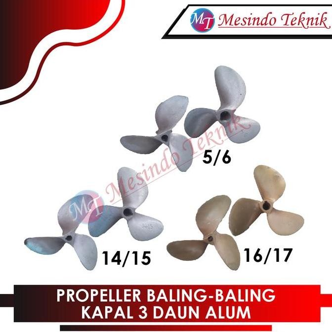 ready PROPELLER BALING-BALING KAPAL 3 DAUN ALUM