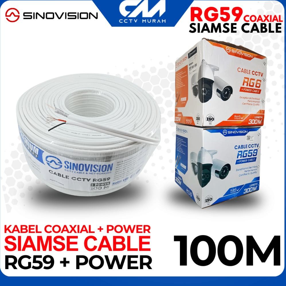 Kabel Coaxial CCTV RG59 100 Meter, 50 Meter, 25 Meter, Kabel CCTV RG59 Coaxial 100 Meter
