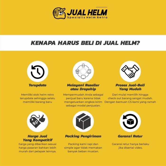 Mos Helm Cargloss Hijab Yrh | Helm Wanita | Helm Retro | Helm Half Face