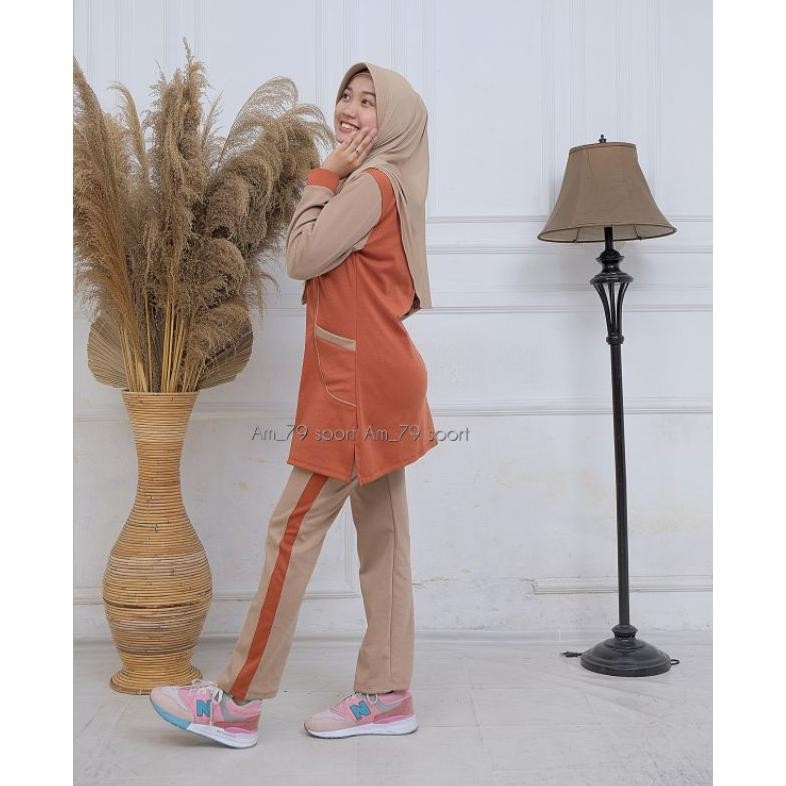 Baju Olahraga Syar'i Muslim | Senam Muslimah | Setelan Olahraga Muslimah