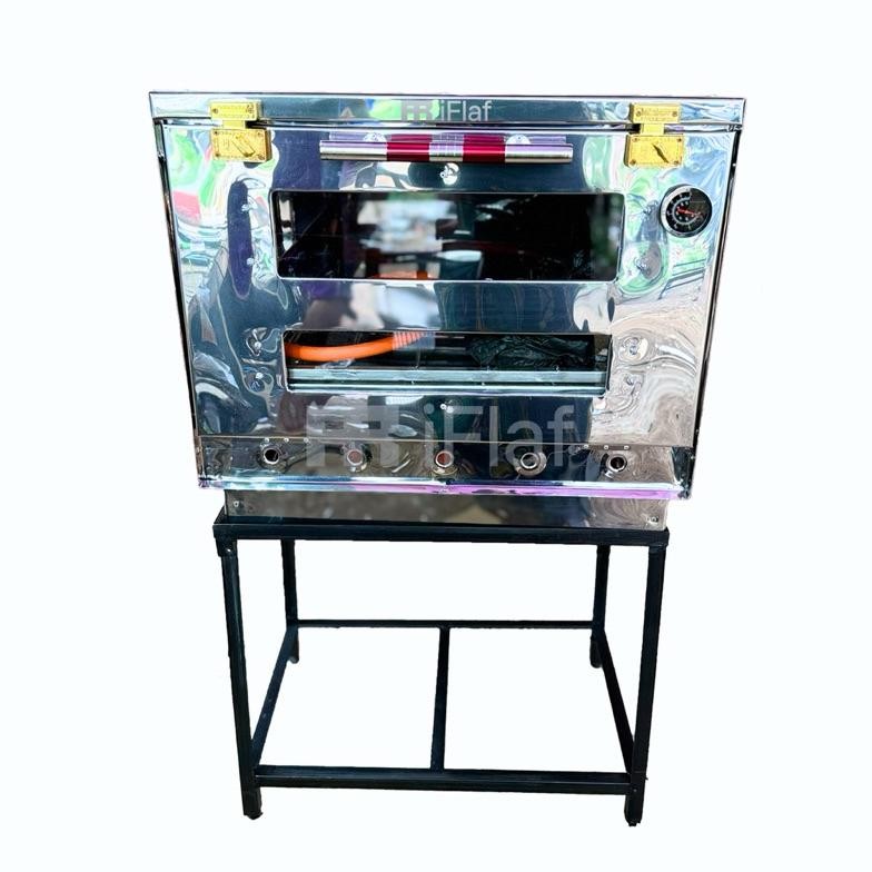 Oven Gas Api Atas Bawah Stainless 60x40x45 cm - open gas - oven gas kecil iFlaf DiM