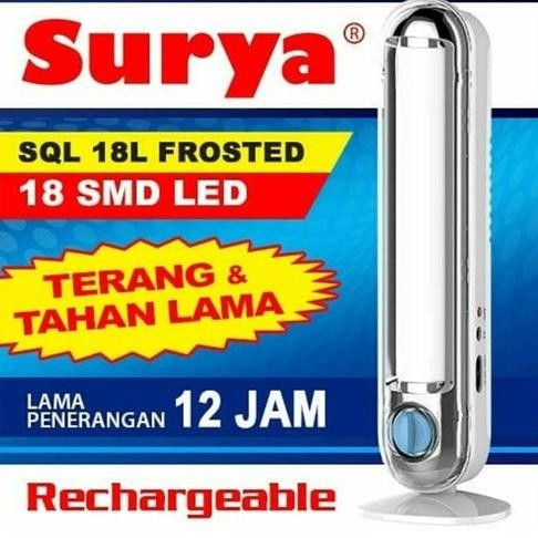 Lampu Emergency LED SURYA Lampu Darurat Senter Charge SQL 18L SQL18L DiM