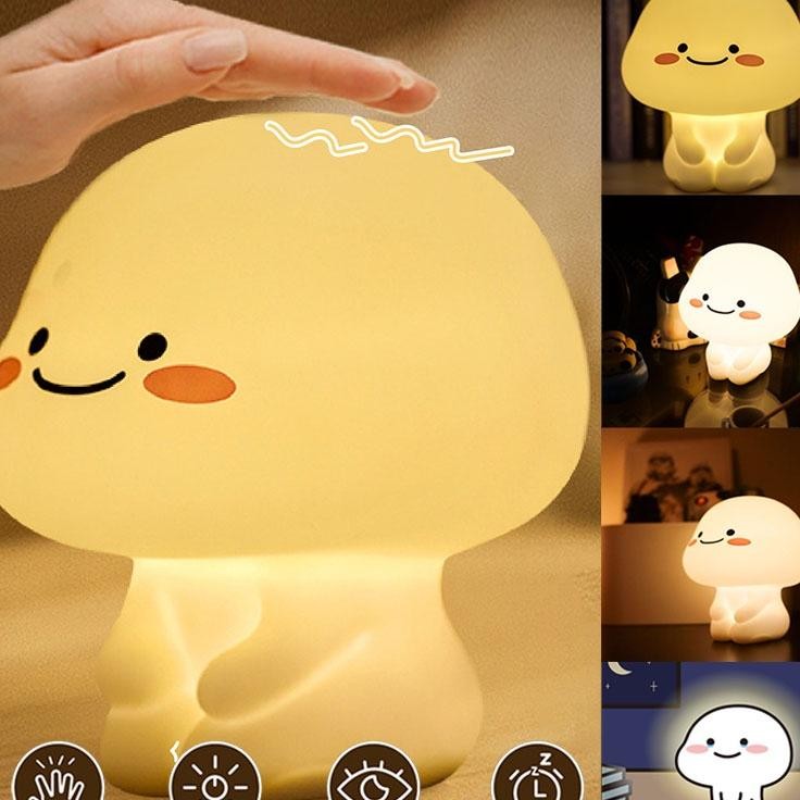 Lampu Malam Silikon Lampu Tidur Quby Si Pentol Lamp Star Moly Touch Lamp Dimmer Kado Hadiah Lucu