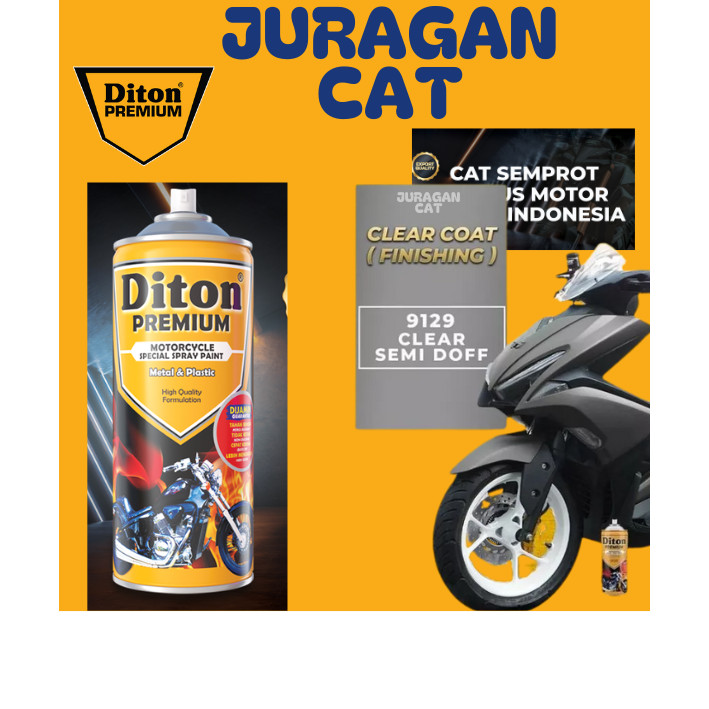 Cat Semprot Pylox Diton Premium  9129 Clear Coat Semi Doff 400cc
