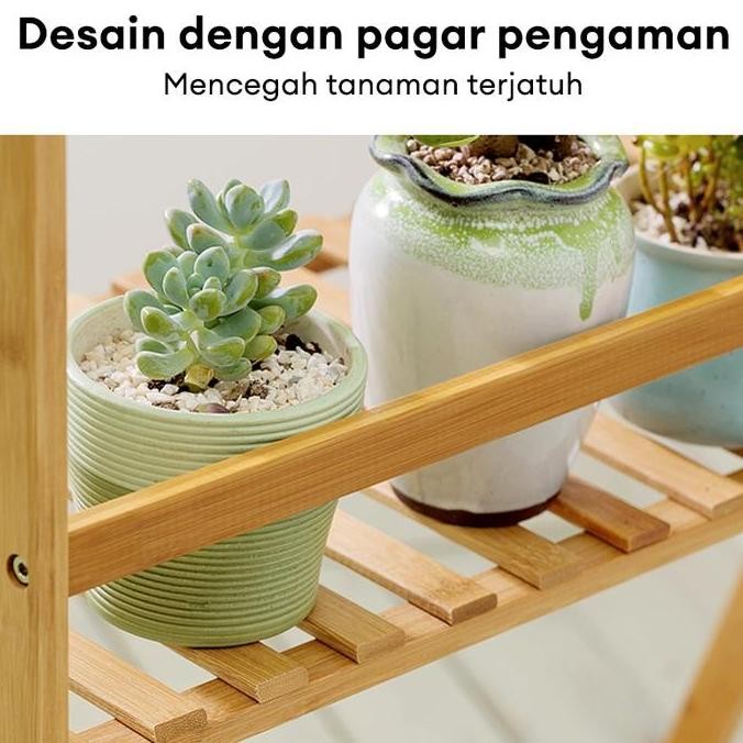 E-TIFE RAK BUNGA / RAK TAMAN TANAMAN POT / RAK GANDA / RAK TERALIS MEJA ROTAN/HOLDER STANDING PLANTE