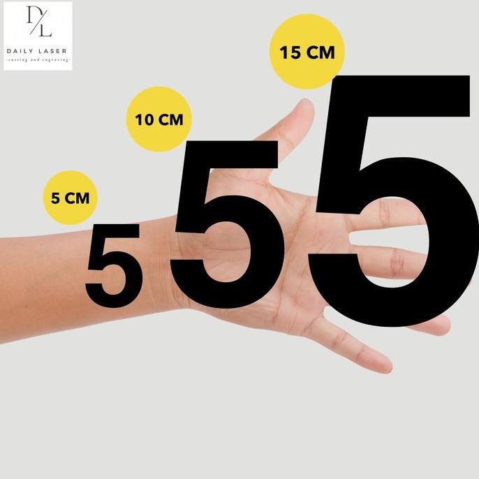 Huruf Angka Akrilik Nomor Rumah