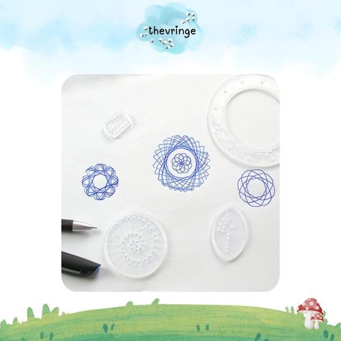

Spirograph Penggaris Set Alat Tulis Aktivitas Anak kreatif kreativitas