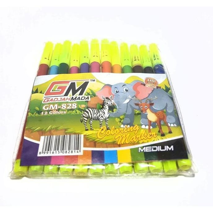 

Harga Grosir (1packs/12pcs ) Spidol Warna Coloring Marker ukuran Panjang 14cm 838-12
