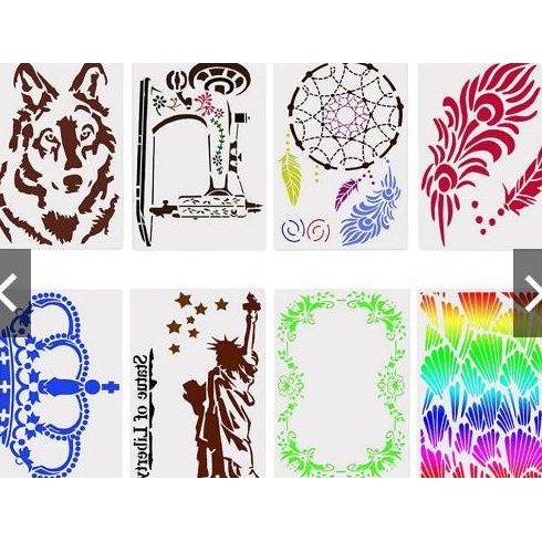 

Plastic Stencil 26X18cm - Stensil Dekorasi Motif_GRM01