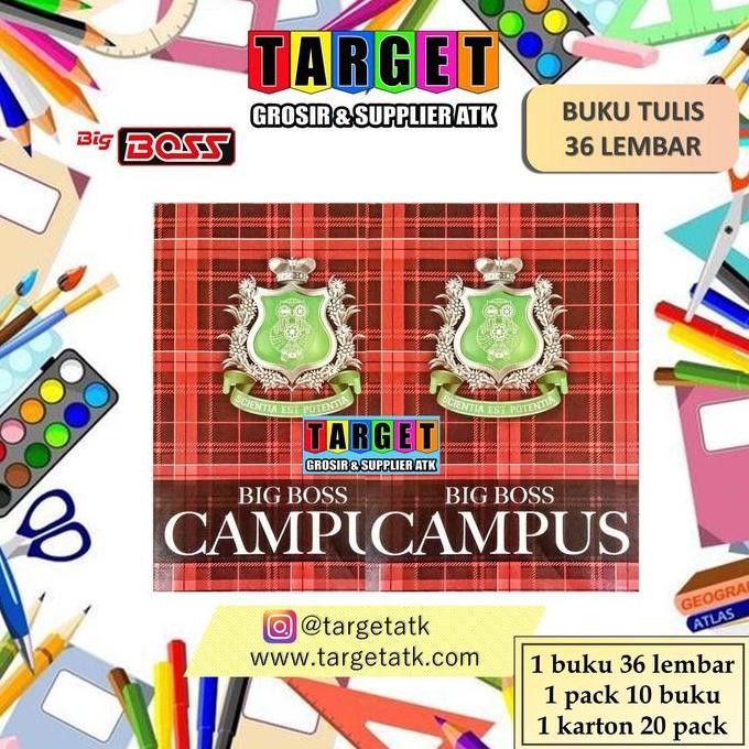 

BUKU TULIS CAMPUS BIG BOSS 36 LEMBAR / BBO 36 (10 buku)