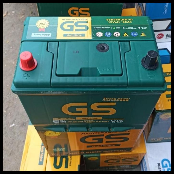 TERBARU AKI ACCU MF KERING NS70 12V 65AH 65AMPER 65D26R GS GOLD SHINE 