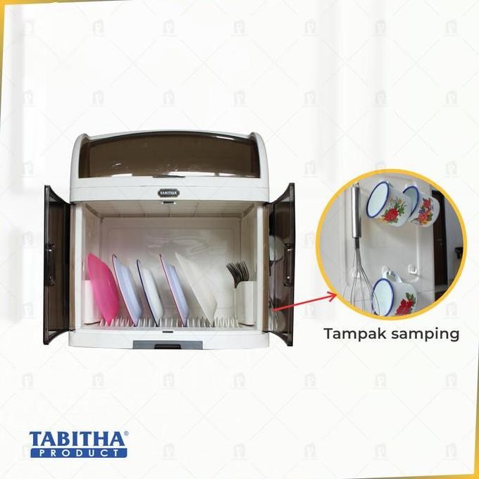 RAK PIRING PLASTIK TERTUTUP MURAH TABITHA MELODY GELAS SENDOK DISHWASH