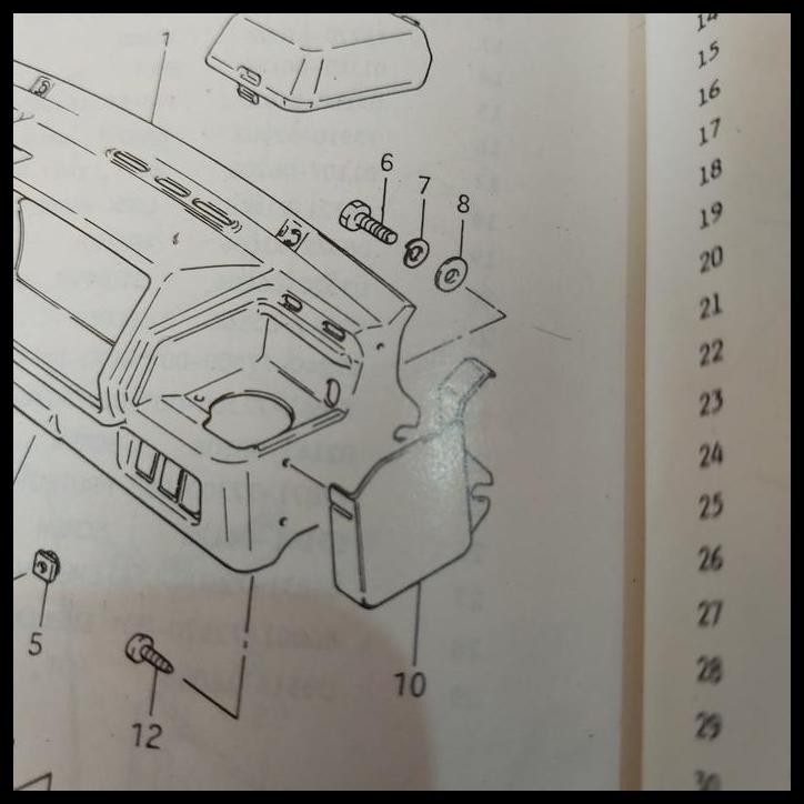 GRATIS ONGKIR PANEL COVER TUTUP BOX DASHBOARD KANAN SUZUKI CARRY ST100 ORIGINAL 