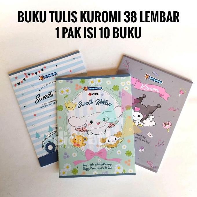 

Buku Tulis New Star SANRIO KUROMI CINAMOROL 38 Lembar 1 Pak Isi 10 Pcs - Paper Stationery