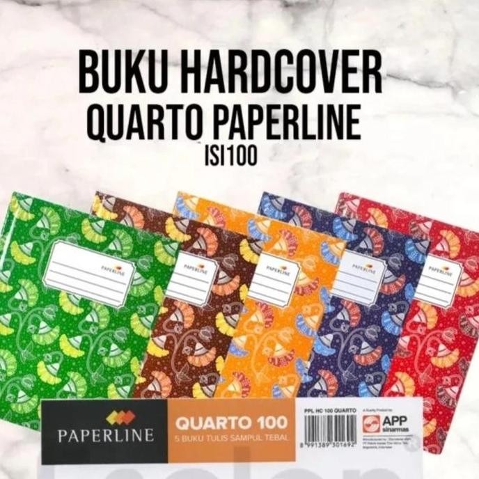 

Paperline Buku Tulis Hard Cover Kwarto 100 lembar uk 21 x 16 cm - Pack