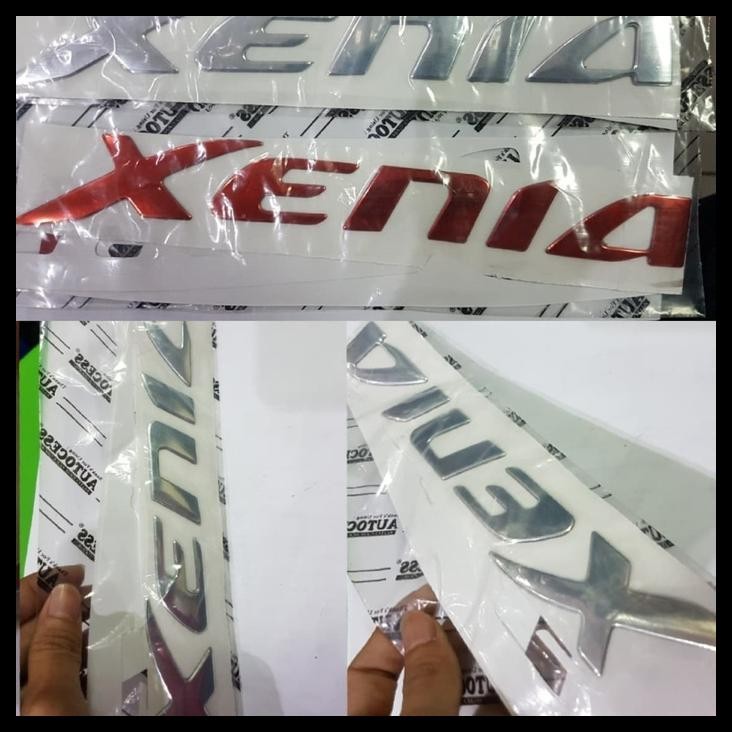 GRATIS ONGKIR EMBLEM / LOGO BAGASI BELAKANG MOBIL XENIA - MERAH 