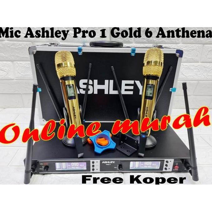 BARU MIC WIRELESS ASHLEY PRO 1 GOLD HANDHELD MULTI CHANNEL ORIGINAL