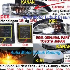 Sein Spion Kanan All New Yaris Camry Altis Vios 2015-2016 - Lampu Spion Original