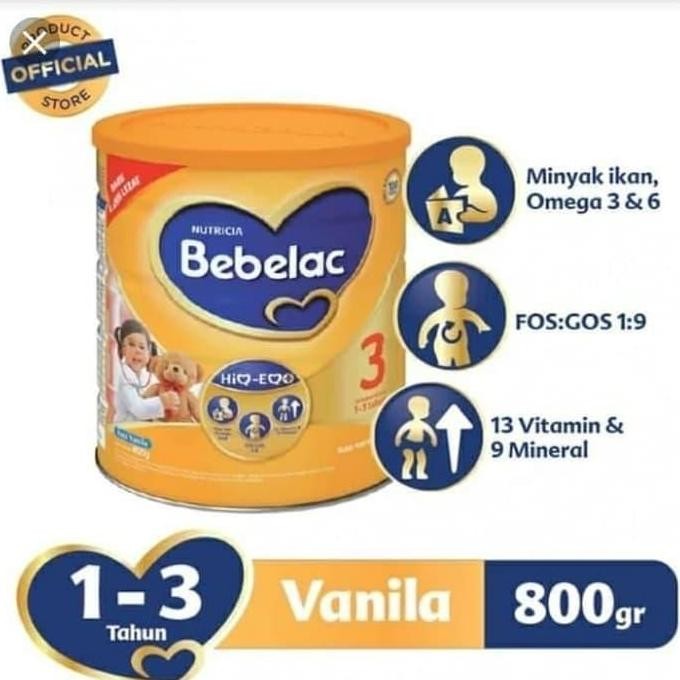 

TERMURAH BEBELAC 3 RASA VANILA / MADU 800GR | SUSU PERTUMBUHAN ANAK 1-3 TAHUN