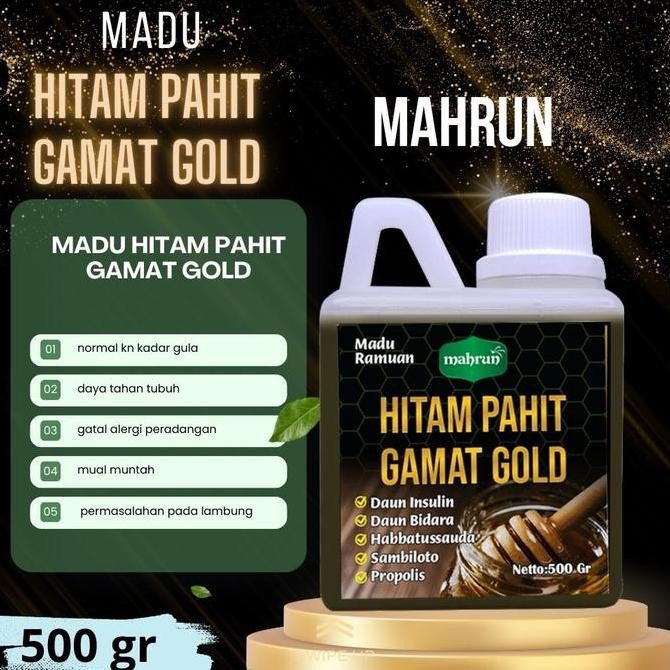

TERMURAH MADU HITAM PAHIT SUPER EKSTRA + BIDARA + GAMAT EMAS MAHRUN 500GR
