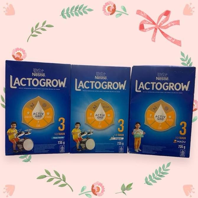 

TERMURAH LACTOGROW 3 PRO 735GR SUSU PERTUMBUHAN VANILA MADU ORIGINAL NESTLE