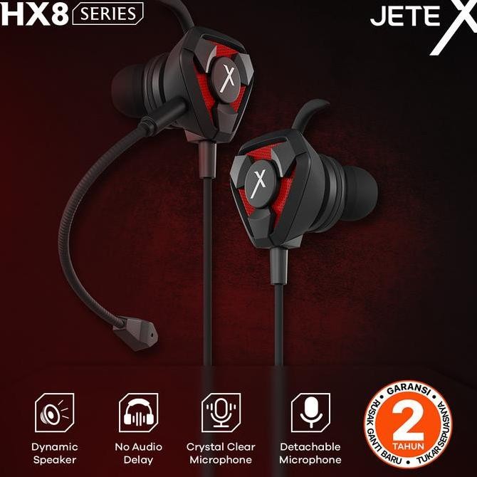 BARU JETEX HX8 HEADSET GAMING + MIC - EARPHONE GAMING GARANSI RESMI