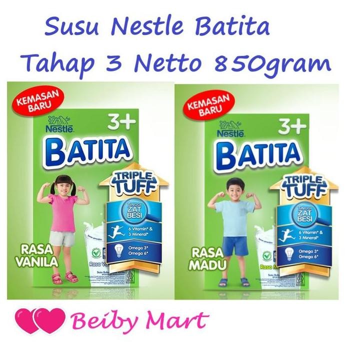 

TERMURAH SUSU BATITA DATITA 3+ RASA VANILA MADU BERAT BERSIH 850GR