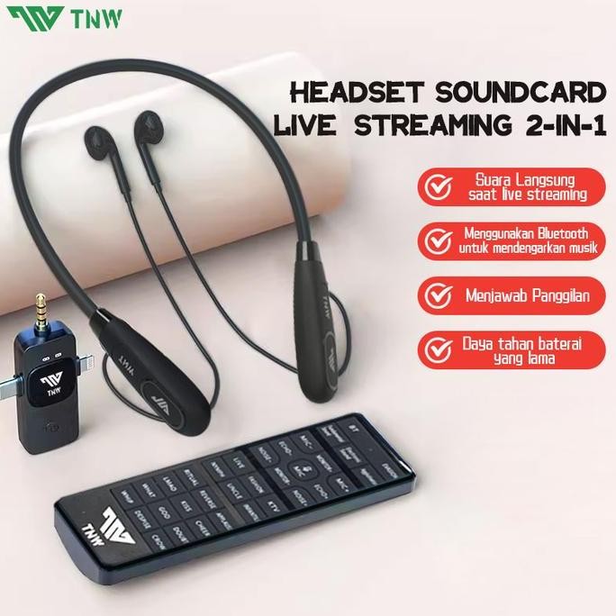 BARU TNW S20 SOUND CARD + WIRELESS CLIP ON MIC - MIXER AUDIO HP KARAOKE LIVE STREAMING