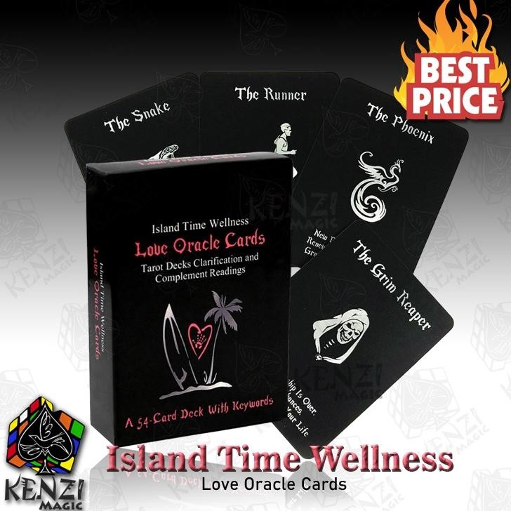 Love Oracle card Island Time Wellness Black Kartu Oracle DiM