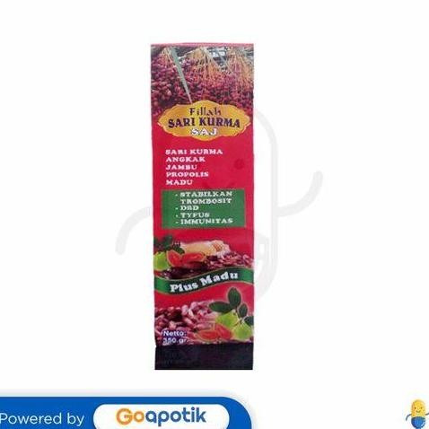 

TERMURAH FILLAH SARI KURMA ANGKAK JAMBU PLUS MADU 350GR BOTOL HERBAL TROMBOSIT