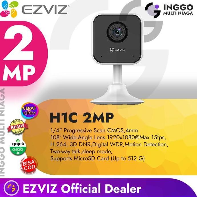diskon ezviz h1c indoor ip camera wifi smart cctv portable type-c 1080p