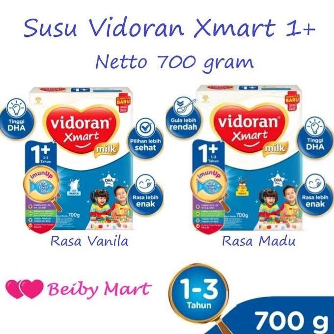 

TERMURAH SUSU VIDORAN XMART 1+ USIA 1-3 TAHUN 700GR RASA VANILA / MADU