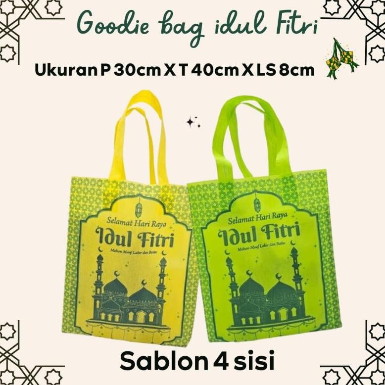 

gfd-12 fb-43 (Lusinan 12 Pcs)Goodiebag Lebaran 2025-Goodiebag Idul Fitri-Tas Spundbond Lebaran-Tas Idul Fitri-Lebaran Series Lusinan Original Sale