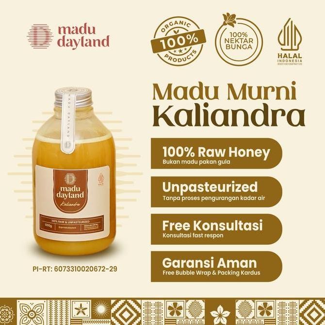 

TERMURAH MADU KALIANDRA MURNI 100% ALAMI DAYLAND RAW HONEY BOTOL 500ML