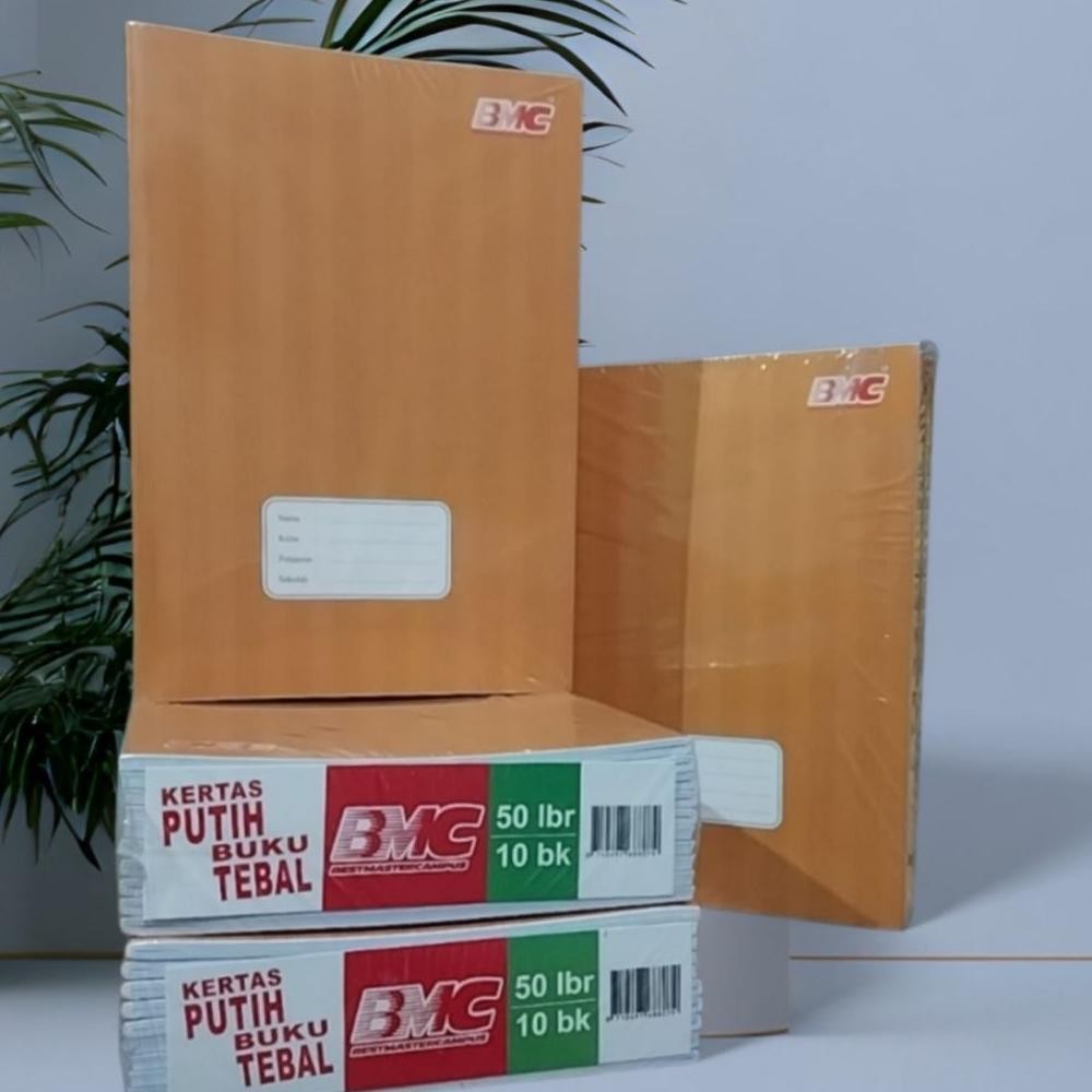 

( 10 Buku ) Desain Terbaru: Buku Tulis BMCAMPUS 50 Lembar Sampul kraft/coklat Ukuran Boxy Panjang