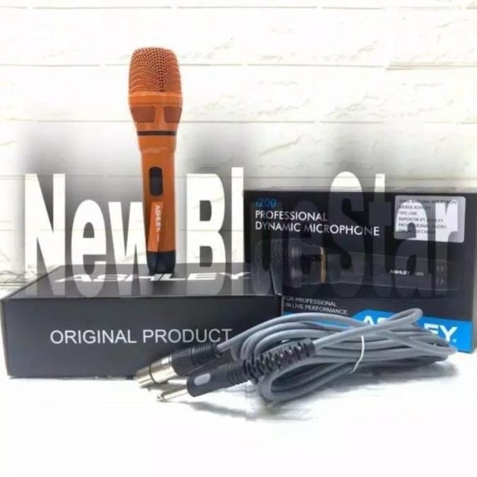 BARU MIC KABEL ASHLEY I200 ORIGINAL - MICROPHONE AUDIO KARAOKE I-200