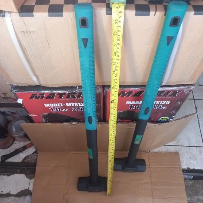 Palu Bodem / Palu Batu 5Kg 10Lbs  Gagang Fiber Dilapisi Karet 87Cm